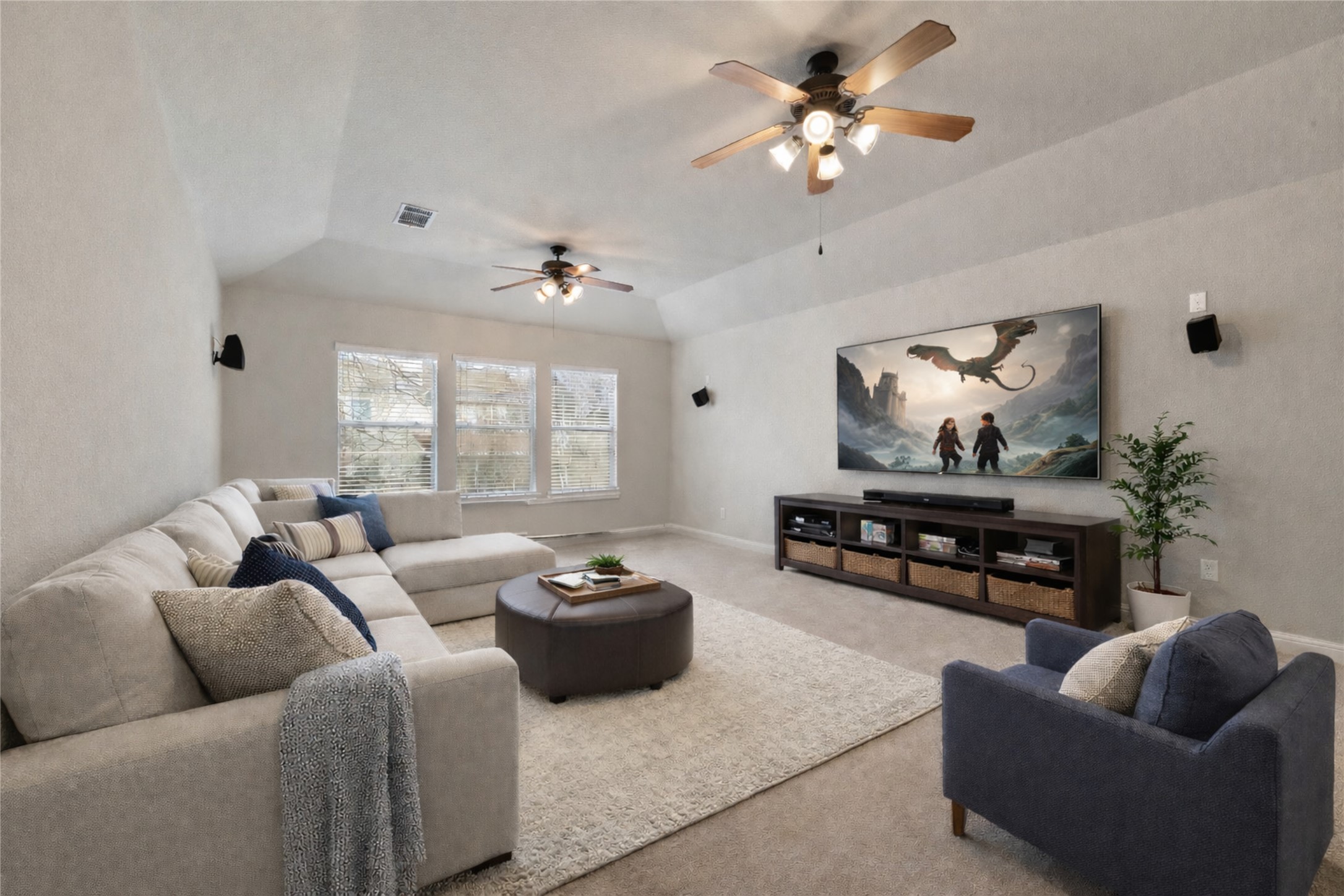 1102 Canyon Maple Road Pflugerville, TX 78660 - Photo 17 of 21 a living room with furniture a chandelier and a window
