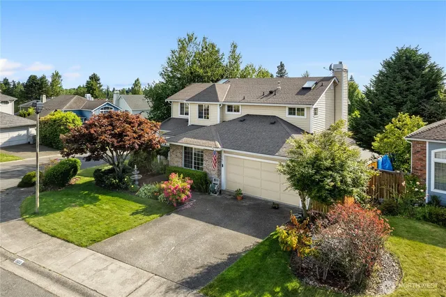 a aerial view of a house