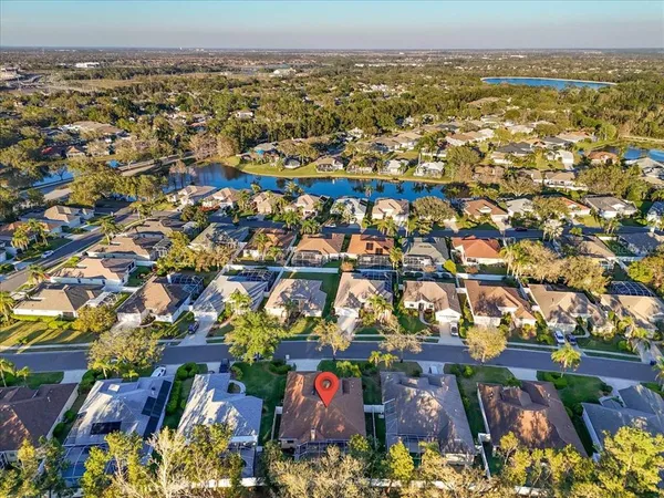 an aerial view of multiple house