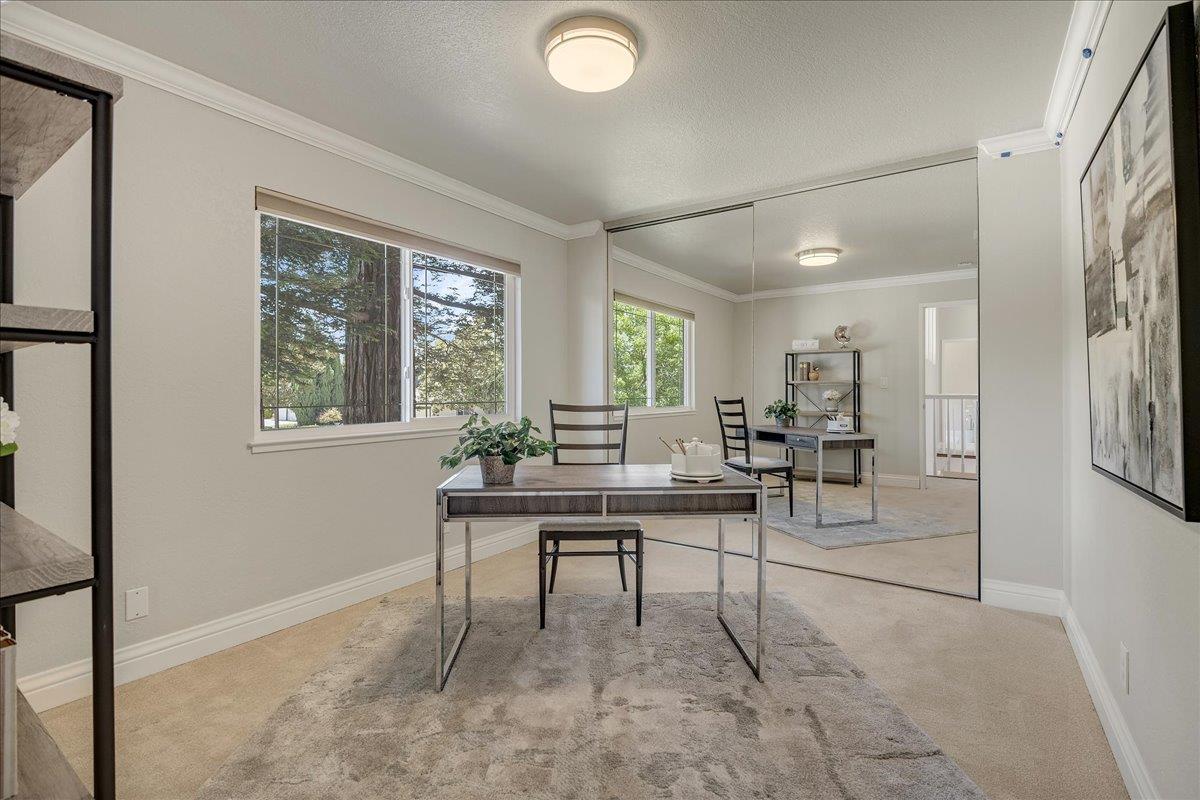 1204 Lubich Drive Mountain View, CA 94040 - Photo 23 of 39 a view of a workspace with furniture and a window