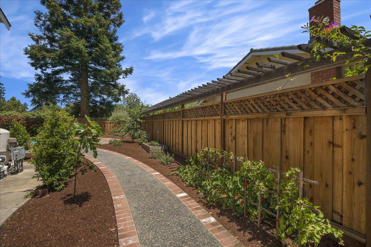 1204 Lubich Drive Mountain View, CA 94040 - Photo 34 of 39 a backyard of a house with lots of green space