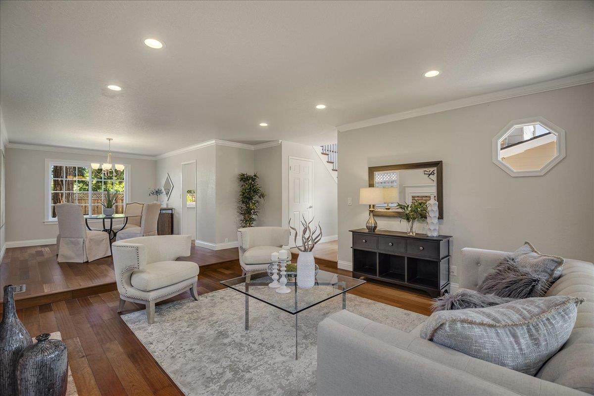 1204 Lubich Drive Mountain View, CA 94040 - Photo 7 of 39 a living room with furniture and wooden floor