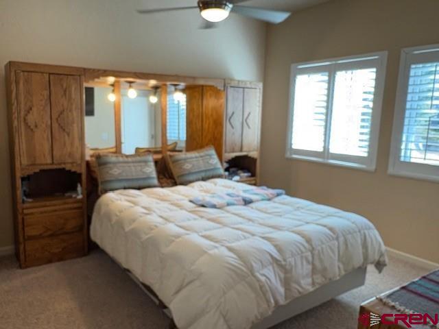 440 Southeast Old Goat Trail Cedaredge, CO 81413 - Photo 9 of 13 a bedroom with a large bed and a chandelier