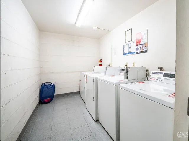 a room with dryer and washer