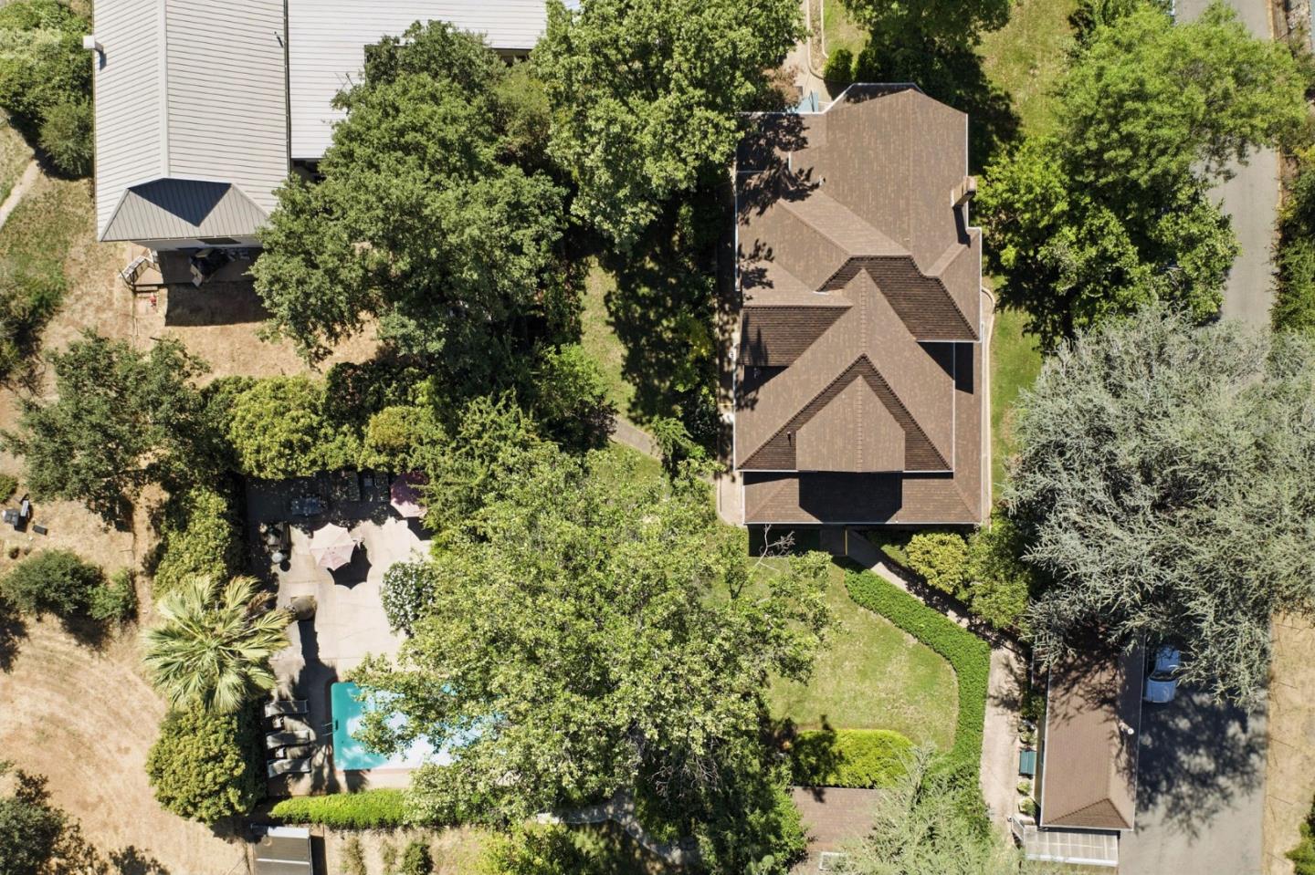 1330 Jackson Gate Road Jackson, CA 95642 - Photo 58 of 72 a aerial view of a house with a yard and garden