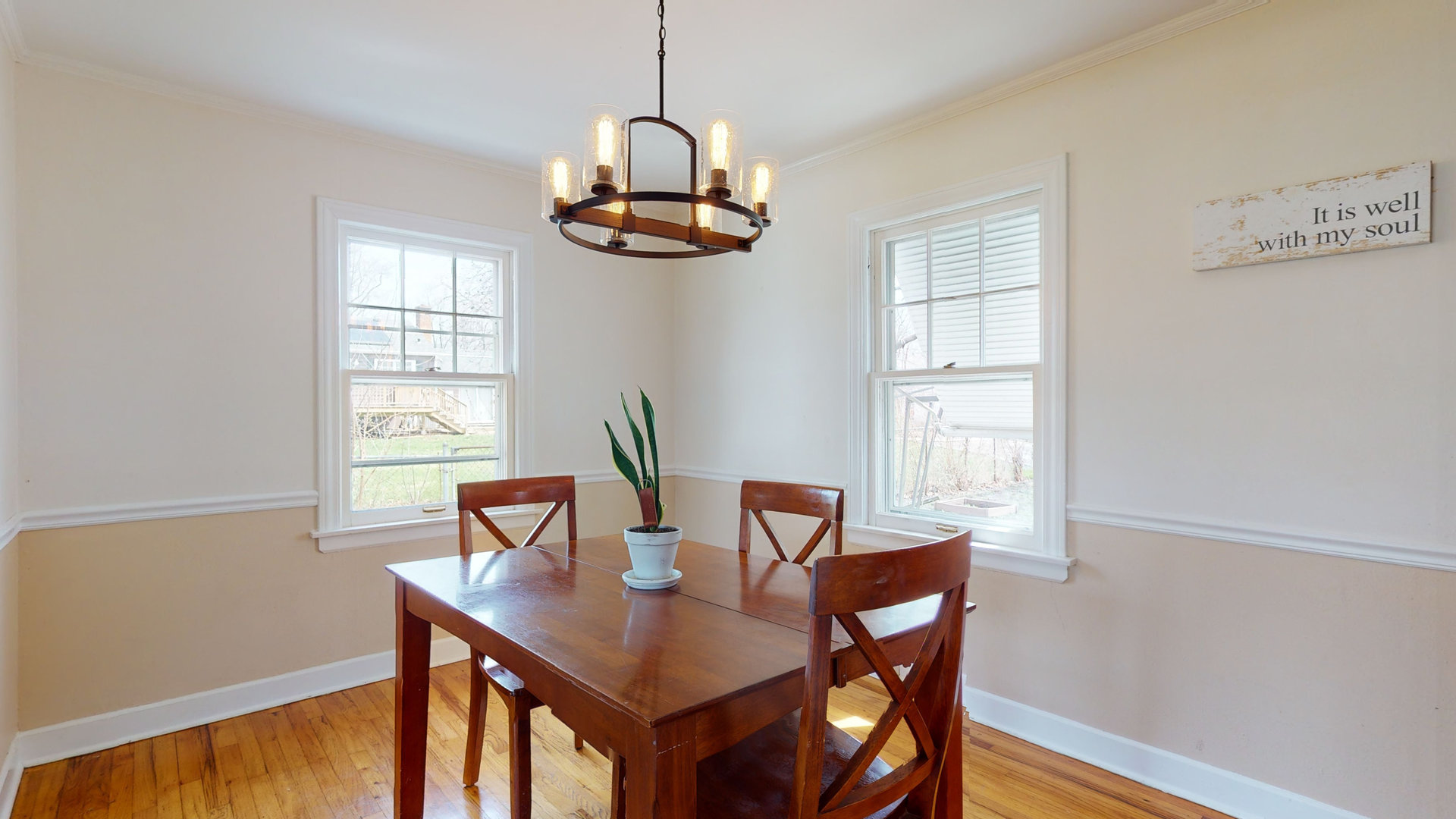 26W529 Geneva Road Wheaton, IL 60187 - Photo 8 of 15 a view of a dining room with furniture window and wooden floor