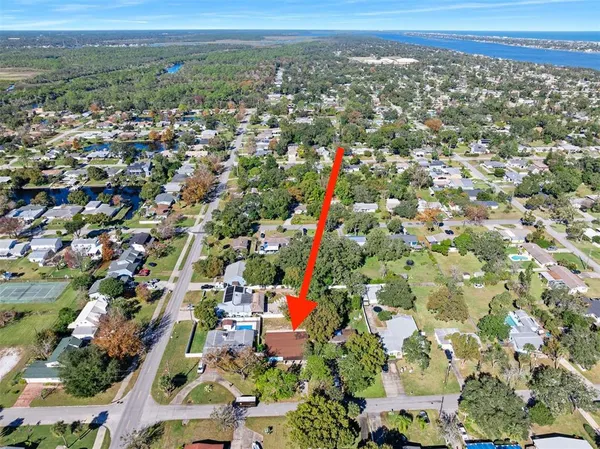 an aerial view of multiple house