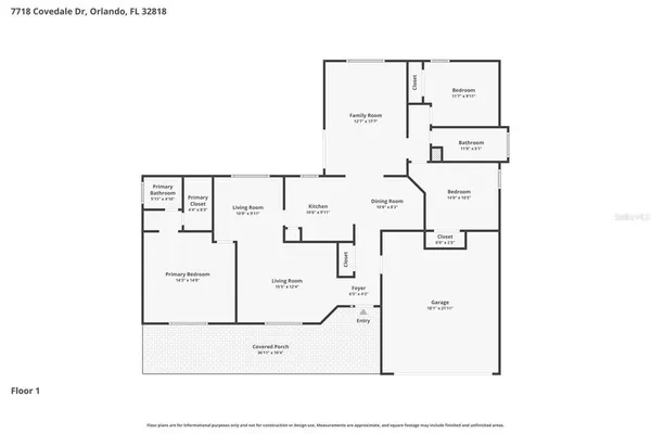 $354,600 | 7718 Covedale Drive, Orlando, FL 32818