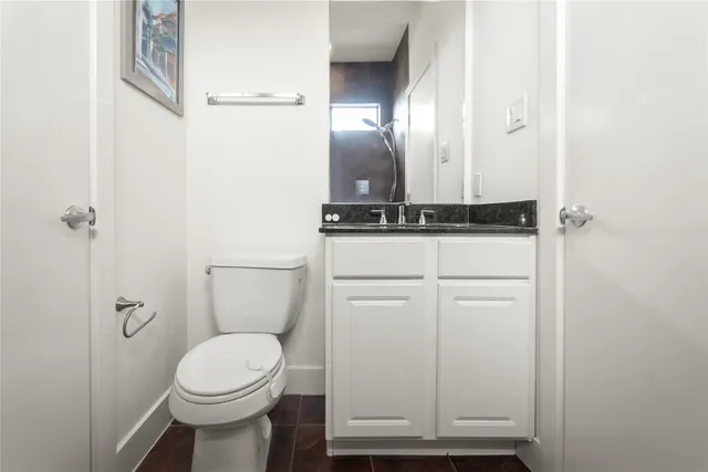 a view of a space with an entryway