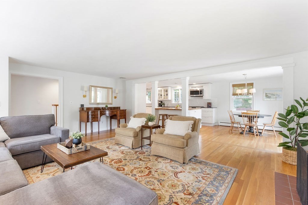 5 Mayflower Road Needham, MA 02492 - Photo 4 of 30 a living room with furniture and a wooden floor