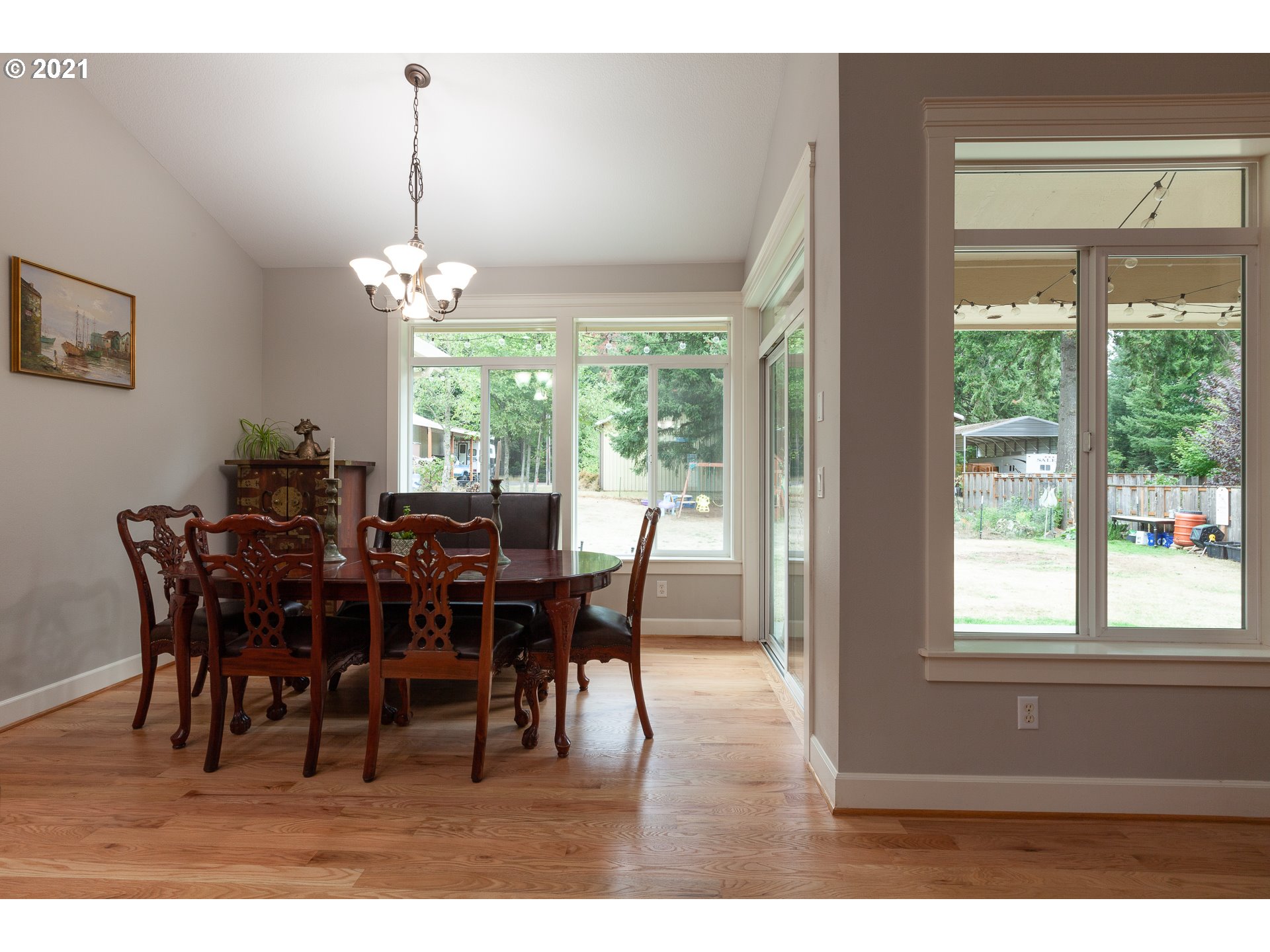 875 Northwest Angel Heights Road Stevenson, WA 98648 - Photo 15 of 32 a view of a dining room with furniture window and outside view