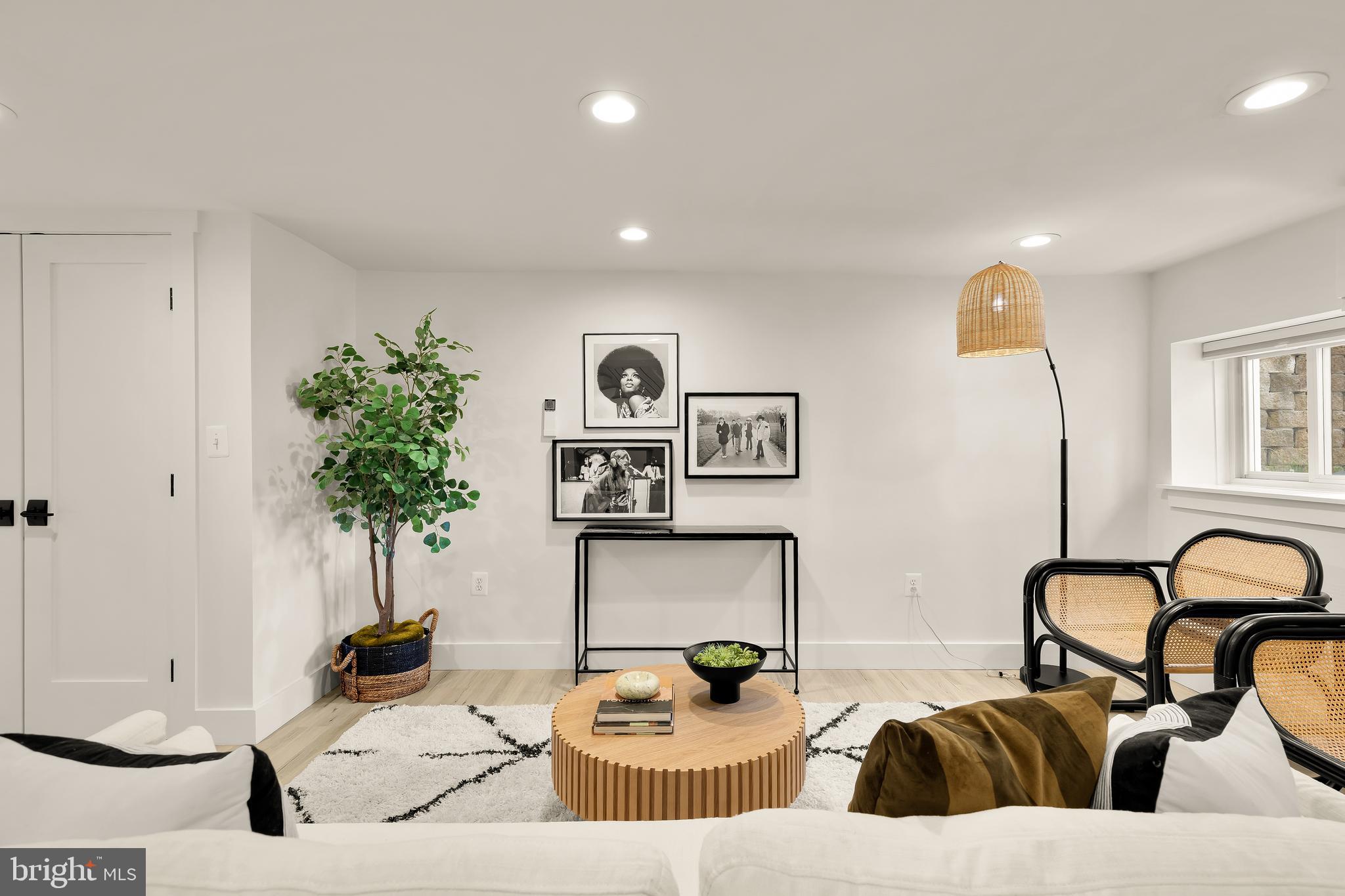 409 Columbia Road Northwest Washington, DC 20001 - Photo 35 of 41 a living room with furniture and a potted plant