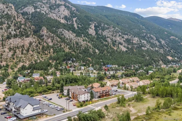 a view of city and mountain