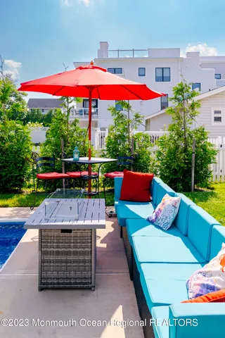 a view of outdoor space yard swimming pool and patio