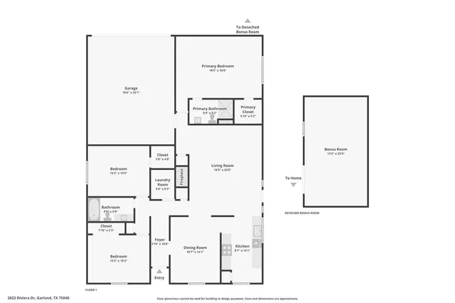 $314,000 | 2622 Riviera Drive, Garland, TX 75040