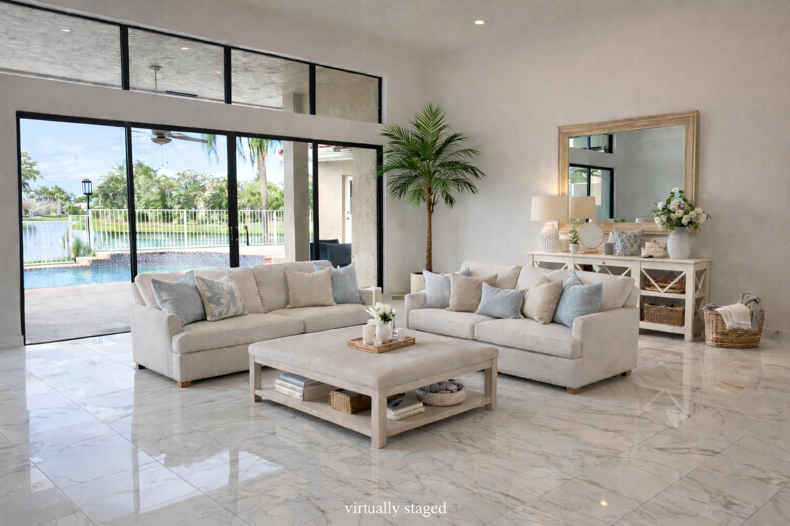 10747 Stonebridge Boulevard Boca Raton, FL 33498 - Photo 5 of 81 a living room with furniture and a large window