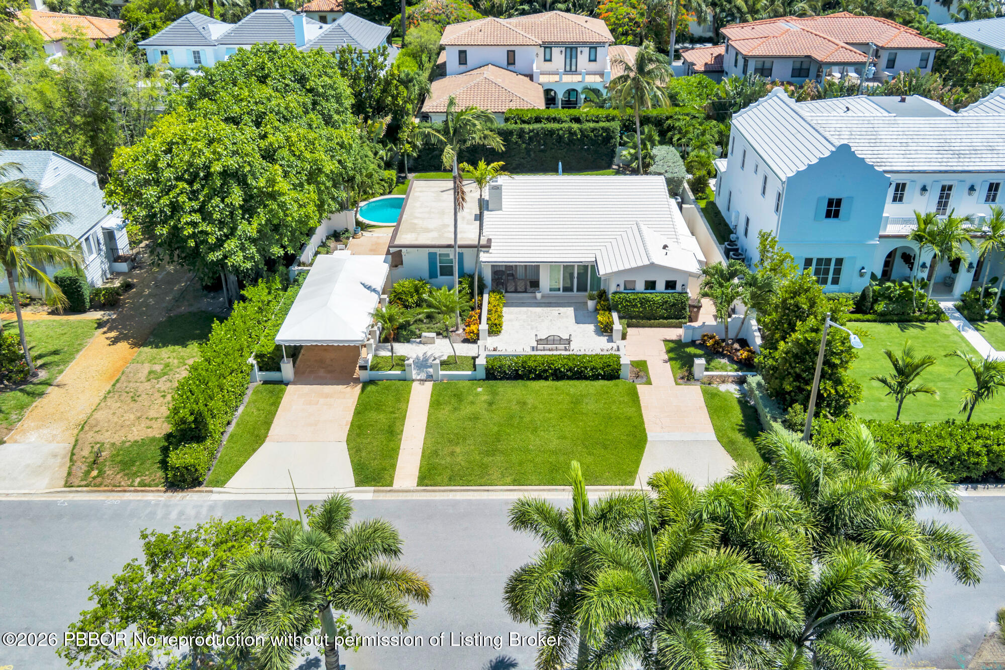 224 Churchill Road West Palm Beach, FL 33405 - Photo 27 of 33 an aerial view of a house with a garden and lake view