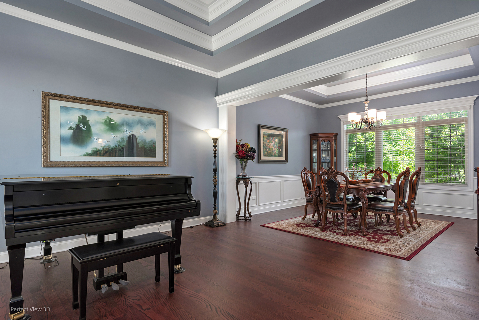4611 Corktree Road Naperville, IL 60564 - Photo 5 of 20 a dining room with wooden floor a glass table and chairs