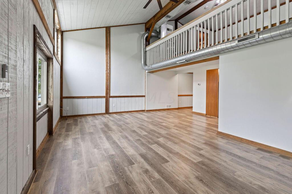 10389 Center Village Road, Unit A Galena, OH 43021 - Photo 6 of 39 Two story great room from front door of barndominium