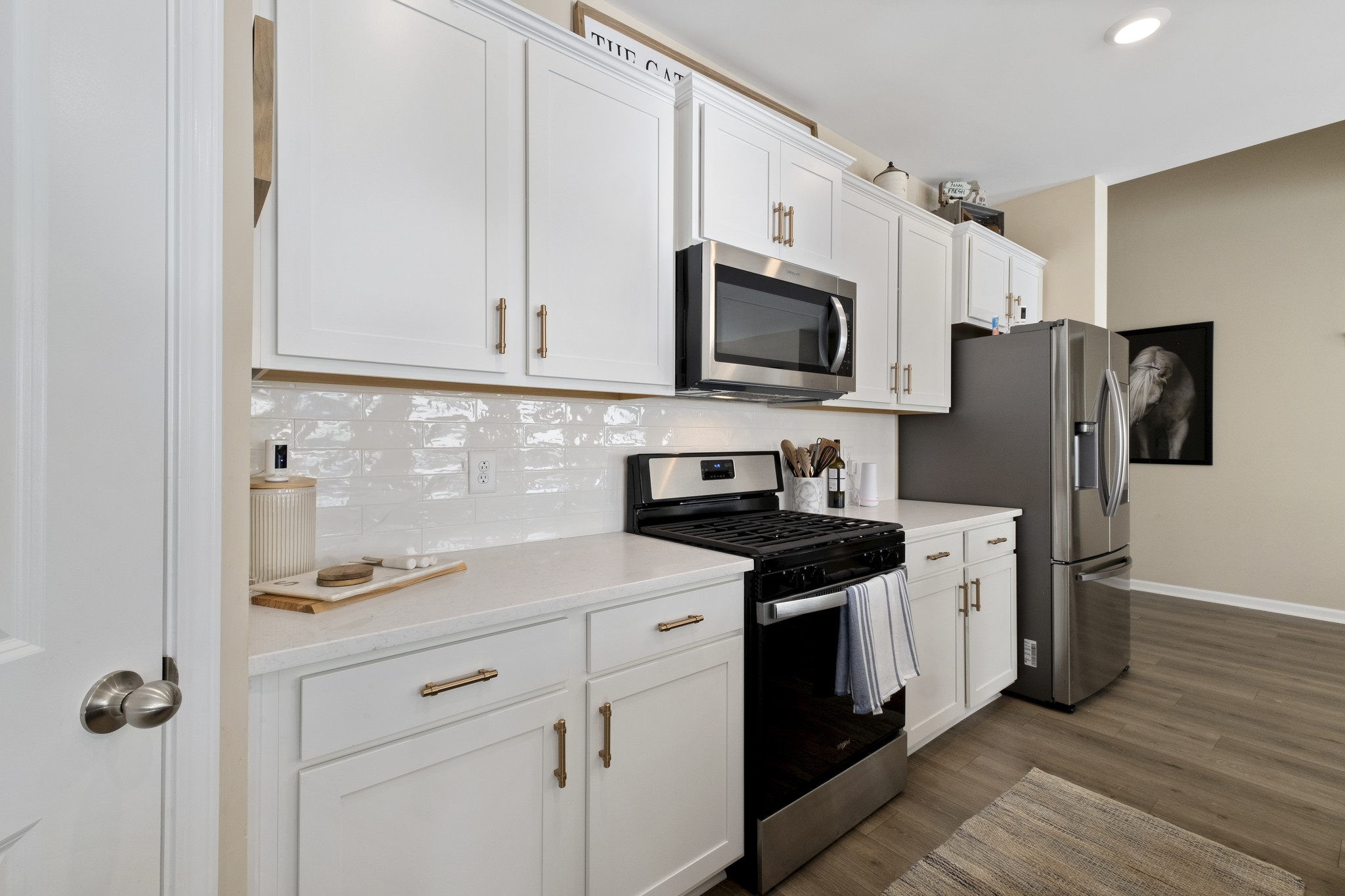 426 Butler Road Mount Juliet, TN 37122 - Photo 15 of 41 a kitchen with stainless steel appliances a refrigerator stove and microwave