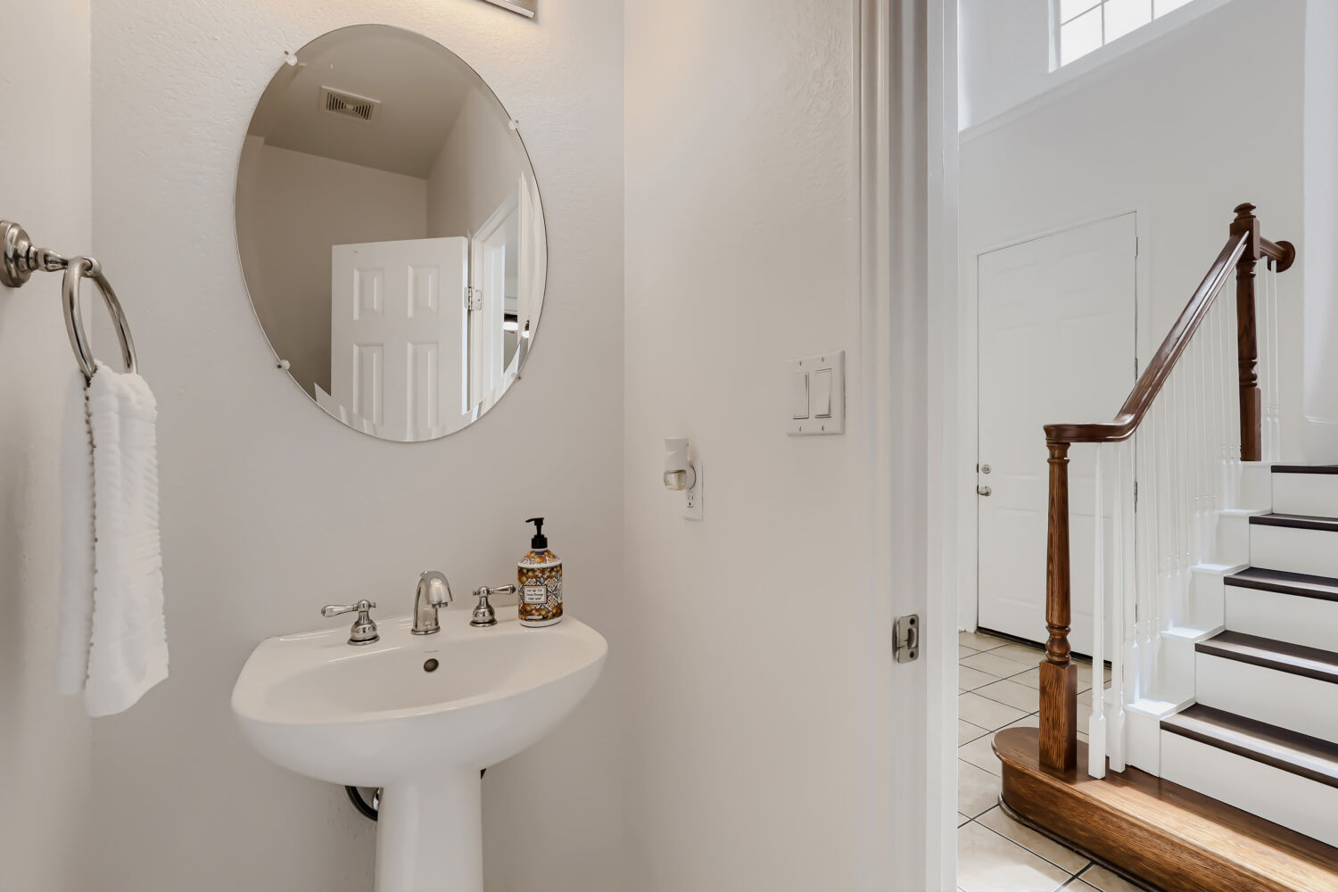112 Aria Ridge Austin, TX 78738 - Photo 18 of 30 a bathroom with a sink and mirror