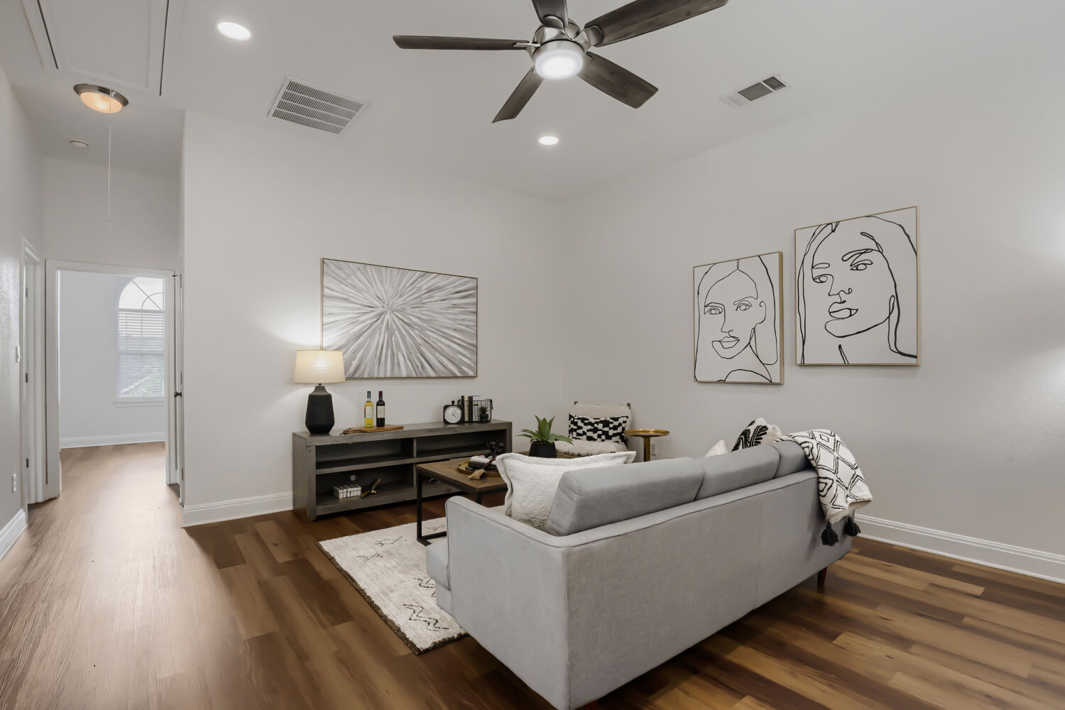 112 Aria Ridge Austin, TX 78738 - Photo 6 of 30 a living room with furniture and a wooden floor