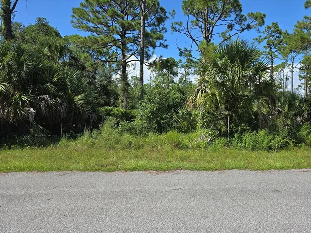 a view of backyard with green space