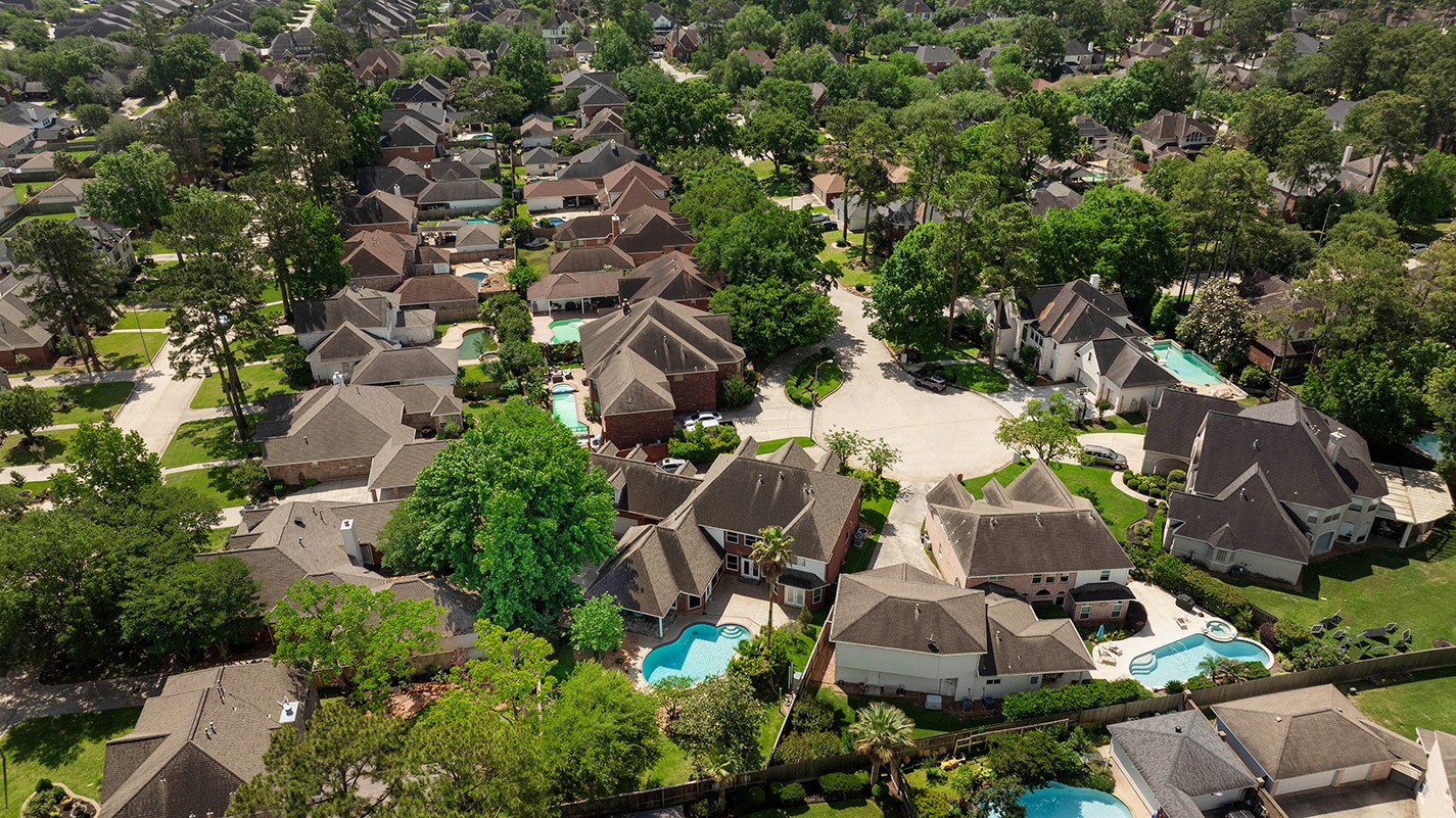 18834 Forest Elms Drive Spring, TX 77388 - Photo 47 of 47 an aerial view of multiple houses with yard