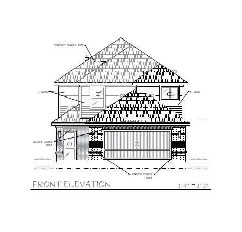 a black white building with a black white door