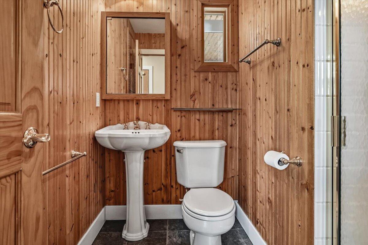 24 Tryon Farm Lane Michigan City, IN 46360 - Photo 19 of 44 a bathroom with a toilet sink shower and mirror