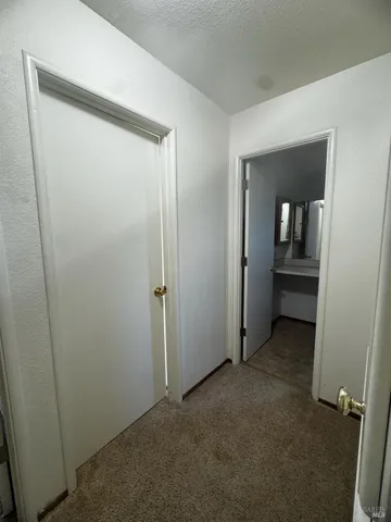 an empty room with closet