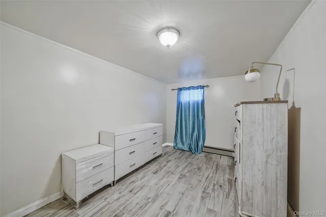 a view of a hallway with closet
