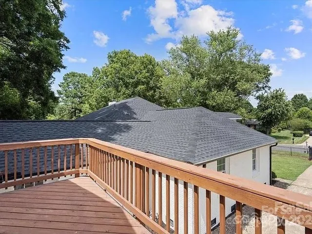 a view of deck and yard