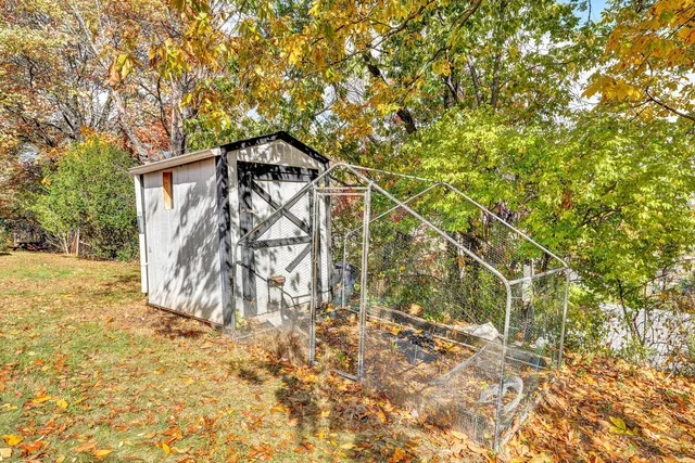 a view of yard covered with snow