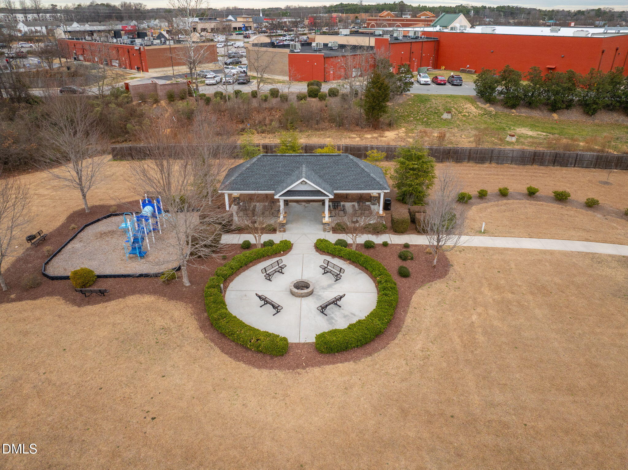 8001 Hergety Drive Raleigh, NC 27603 - Photo 49 of 52 an aerial view of a house with a swimming pool and outdoor space