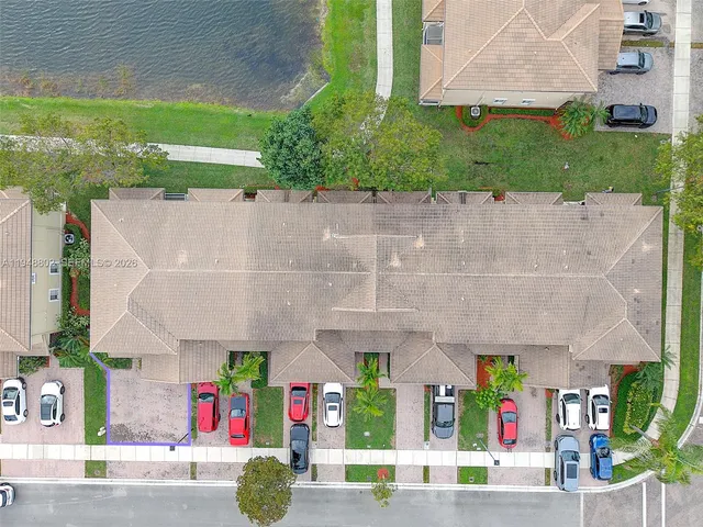 an aerial view of multiple house