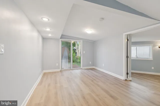 a view of backyard with green space