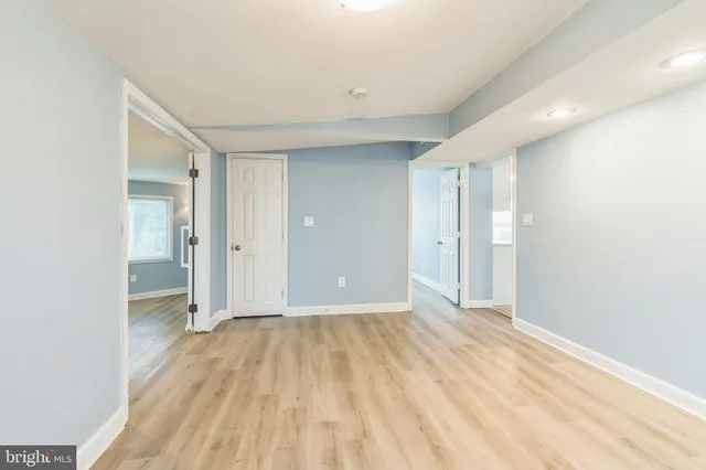 a view of a lake with a nearby beach