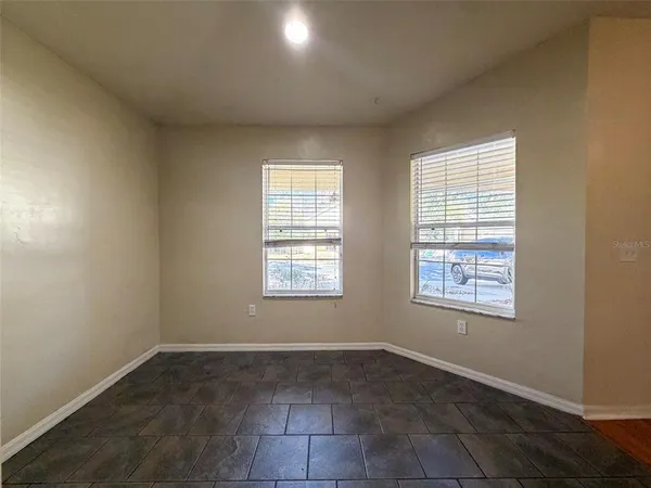 an empty room with a window