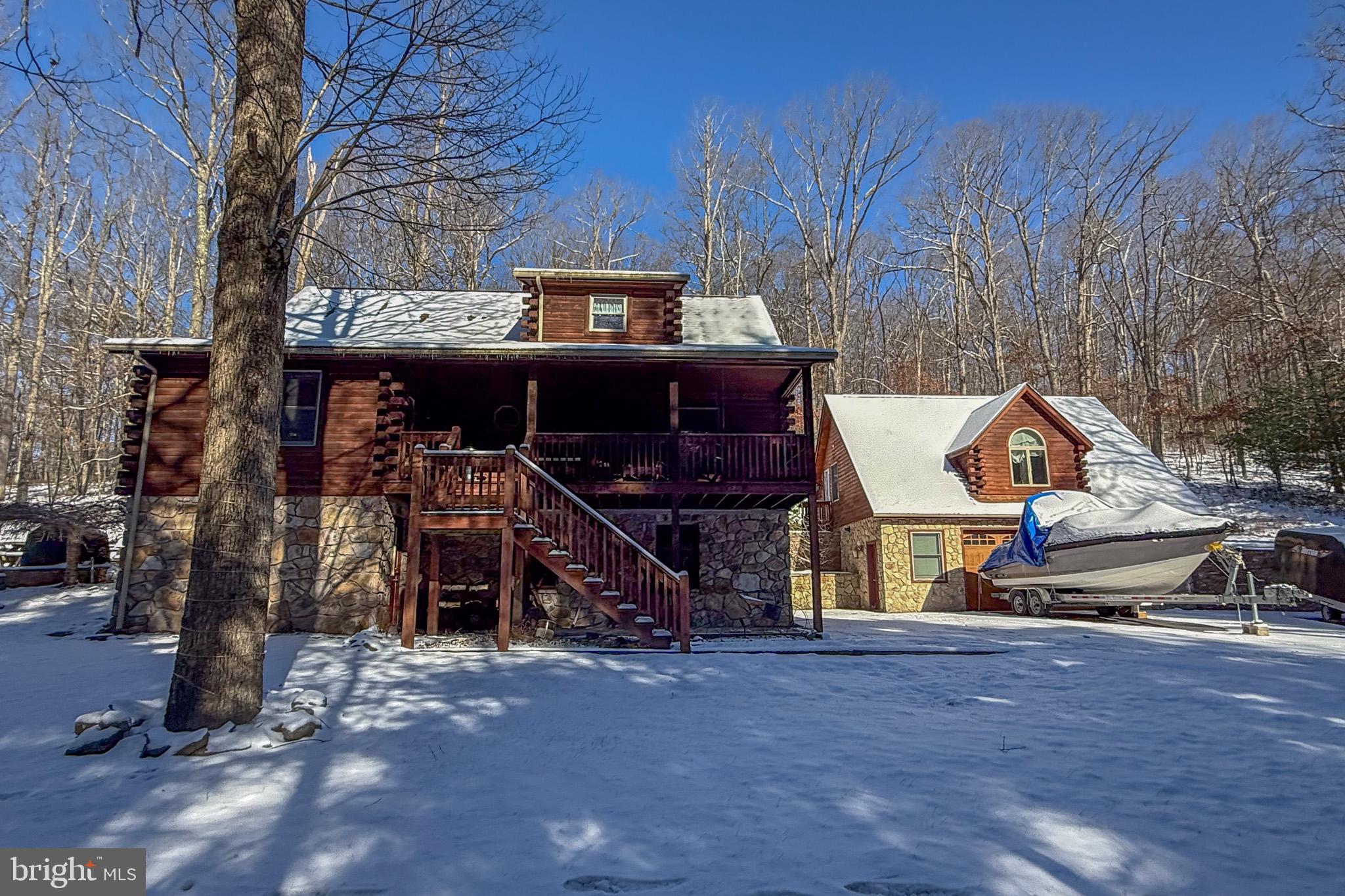 542 Bench Road Swanton, MD 21561 - Photo 2 of 59 Covered Front Porch & Gorgeous Stacked Stone