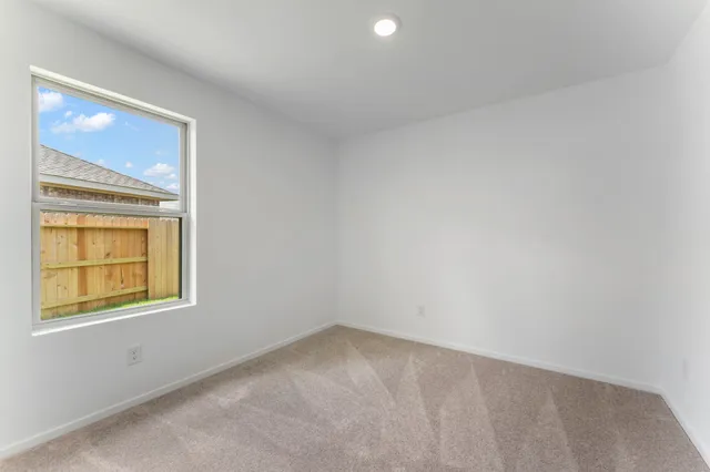 an empty room with a window