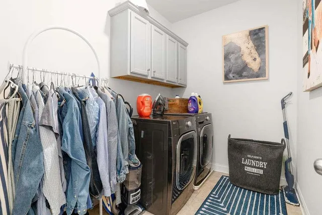 a view of a closet with storage