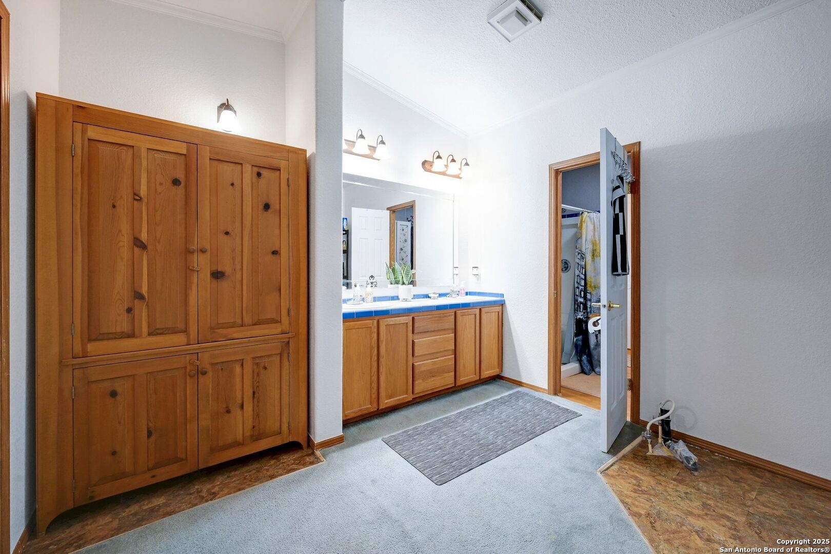 480 Rangeland Road Blanco, TX 78606 - Photo 12 of 26 a view of a bathroom with mirror and shower