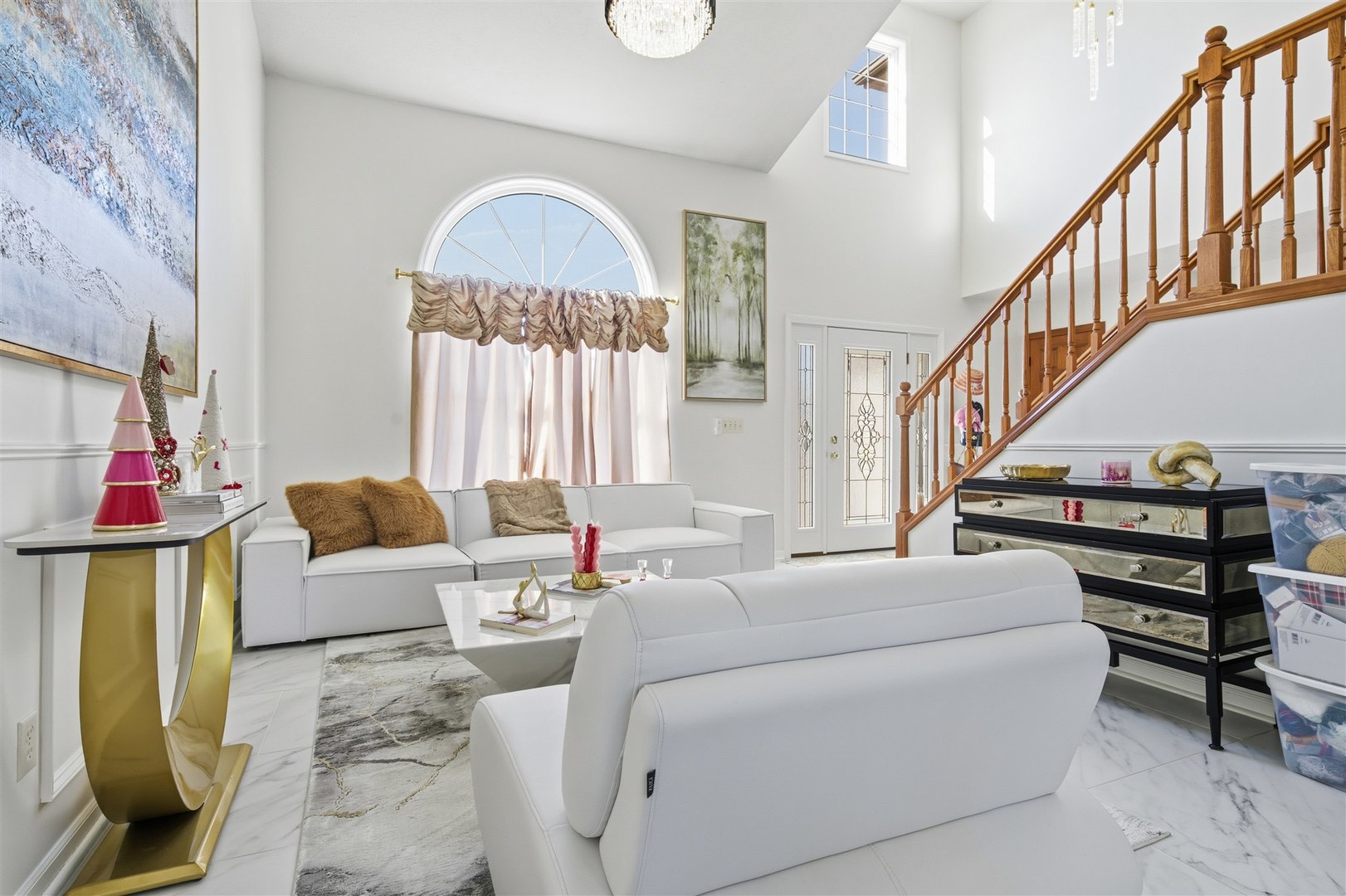 1504 Estate Drive Normal, IL 61761 - Photo 9 of 34 a living room with furniture and a wooden floor