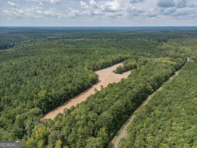 a view of a yard with an trees