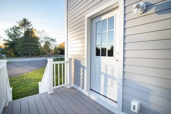a view of a wooden deck