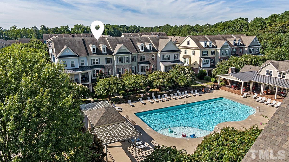 1327 Rembrandt Circle Raleigh, NC 27607 - Photo 37 of 41 an aerial view of multiple houses with a yard