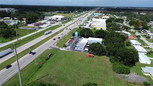 a view of building with yard