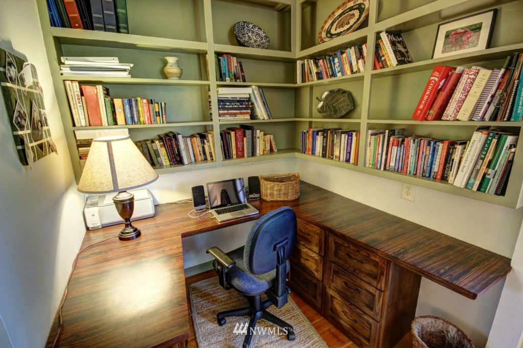 6294 Mission Road Bellingham, WA 98226 - Photo 8 of 25 a view of a workspace with bookshelf