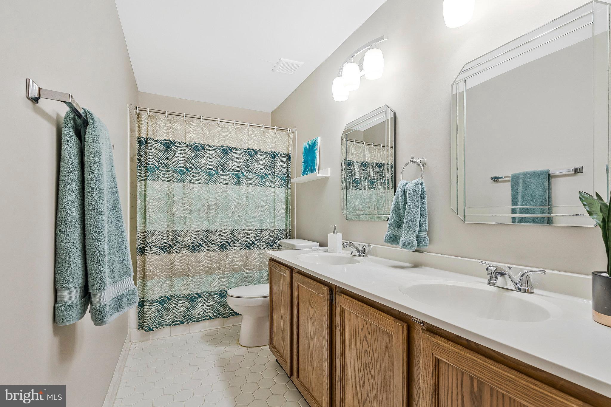 1545 Kingstream Circle Herndon, VA 20170 - Photo 42 of 71 Upper level hall bathroom with dual sinks